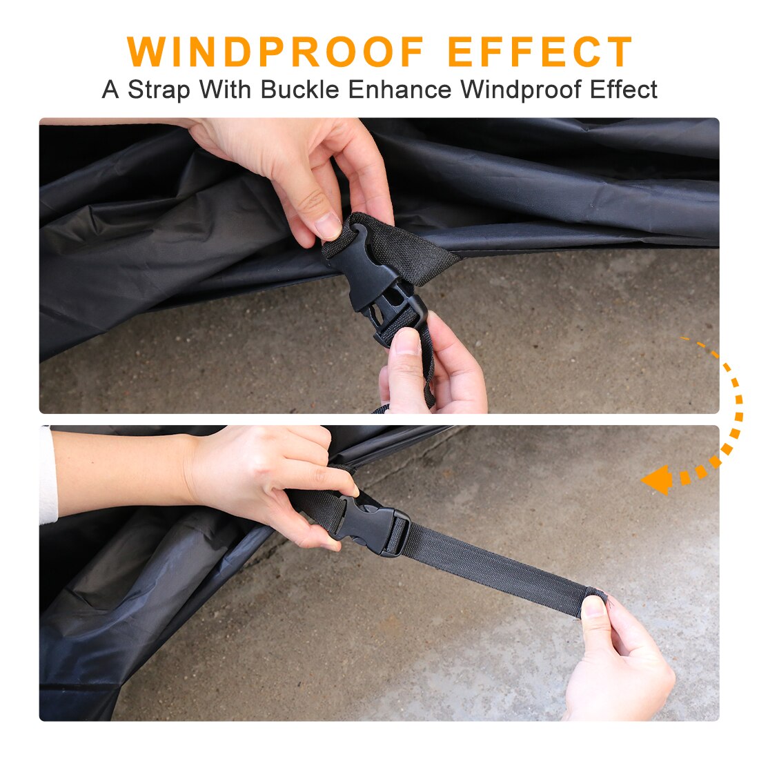 X Autohaux 3 Style Quad ATV Cover Waterproof Snowproof Beach Protector with Reflective Strips Universal Quad Bike ATV Cover