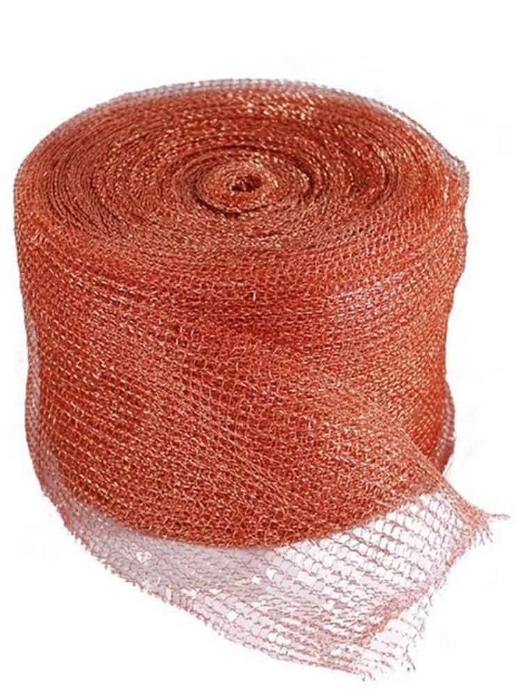 Knitted Copper Mesh For Bat Copper Blocker Stopper Copper Mesh Scrubber Pipeline Barrels Clean Gap Filling Mesh