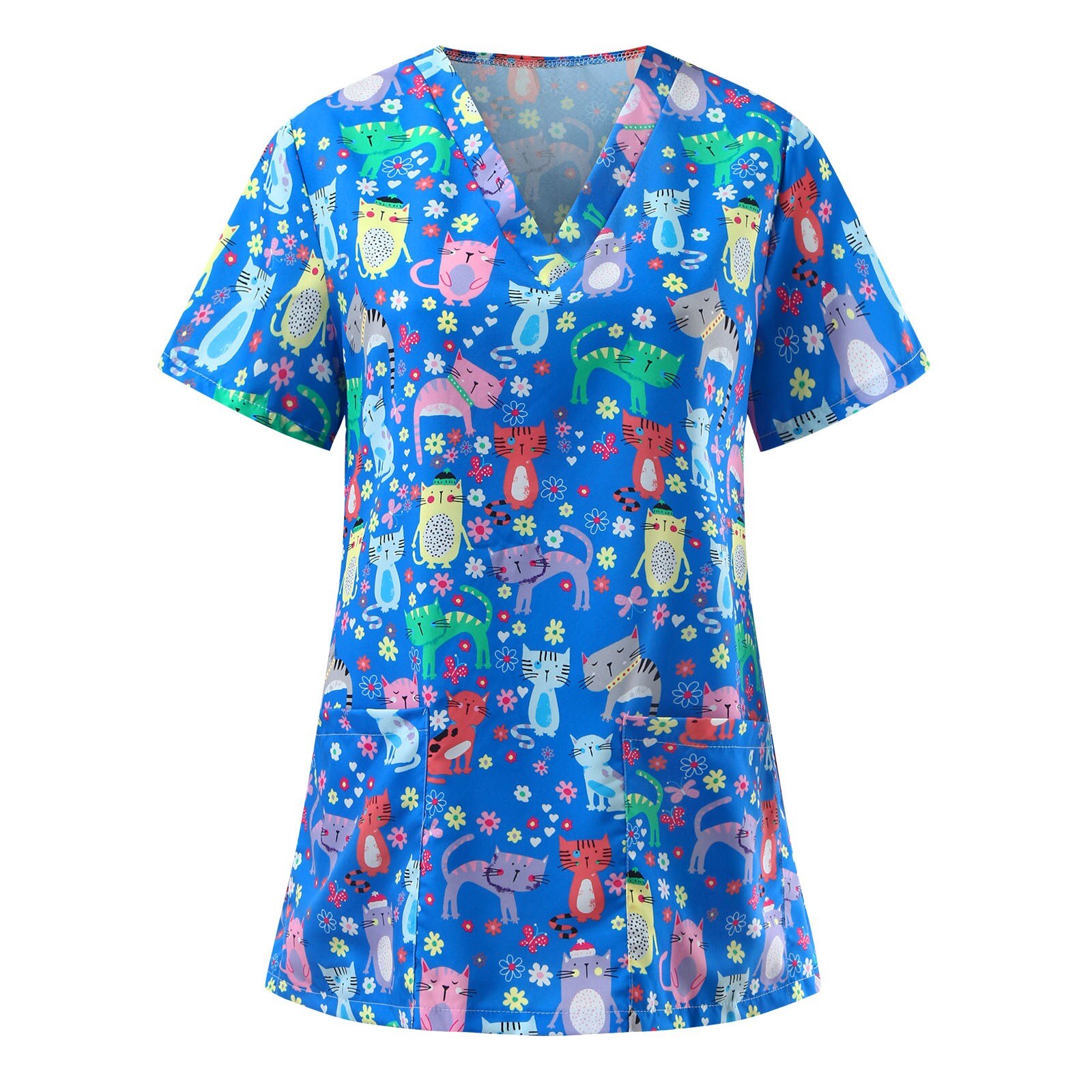 Hundesalon arbeit uniform frauen tops S-XXXL große größe cartoon druck Scrubs tops labor staubdicht arbeit tragen uniforme enfermera30: BU / M