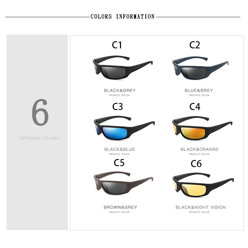 Sport Gepolariseerde Zonnebril Polaroid Zonnebril Goggles UV400 Winddicht Zonnebril Voor Mannen Vrouwen Vissen Retro De Sol Masculino