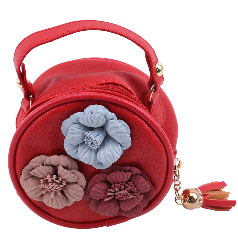 Girls Messenger Bags Children Kids Girls Princess Shoulder Bag Handbag Solid Bowknot Princess Coin Purses: red