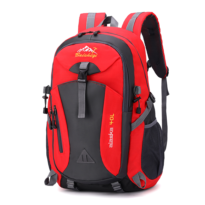 Men Backpack Nylon Waterproof Casual Outdoor Travel Backpack Ladies Hiking Camping Mountaineering Bag Youth Sports Bags: army green