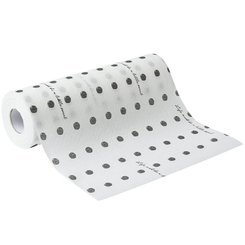 Jeyl 50 stk/rulle engangs non-woven stof serviet til doven karklud køkkenpapir håndklæde bordservietter: Bølgepunkt