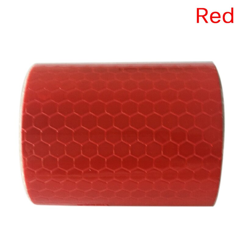 Security Caution Reflective Tape Warning Tape Sticker Self Adhesive Waterproof Pure Color Reflect Light Safety 5cm x 1M Stripes: RD