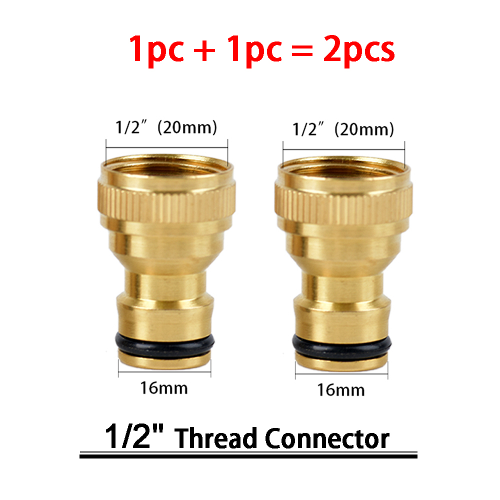 1Sets Garden Hose Quick Connect Water Hose Fitting, 3/4 Inch 1/2 Inch Brass BSP Female And Male Connector
