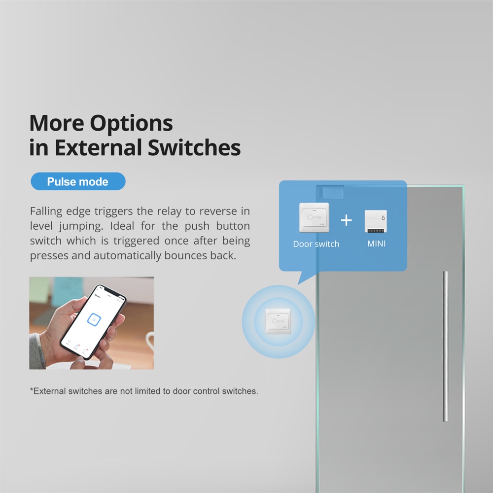 Sonoff-interruptor inteligente bidireccional Itead MINI R2, dispositivo con Wifi, Control remoto de cuerpo pequeño a través de la aplicación eWeLink, compatible con Alexa, Google Home, IFTTT