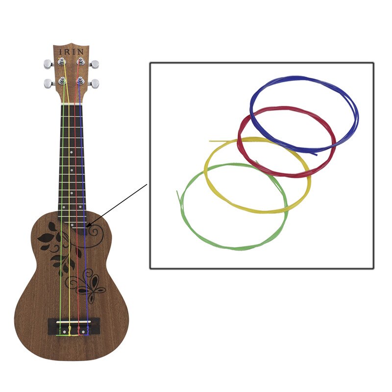 4 stuks Rainbow Kleurrijke Ukulele Snaren Hawaii Gitaar Muziekinstrument Accessoires