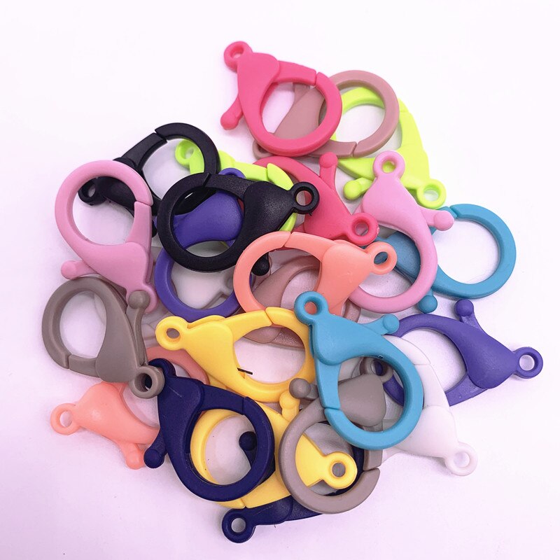 10 sztuk/partia 35*20mm cukierkowe kolory Lobster klamrami haki breloczek słodkie breloki dla DIY Charms brelok two...