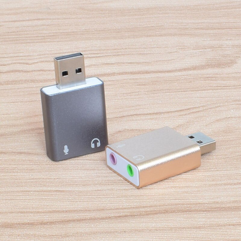 7.1 Channel USB External Stereo Sound Audio Adapter for Windows XP 7 8 10 Android Linux and Mac Plug and Play