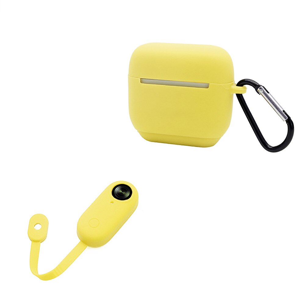 For Insta 360 Go Soft Silicone Camera Protective Case Charging Case with Buckle for Insta 360 Go Action Camera Accessories: yellow