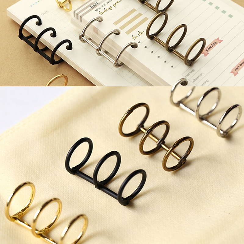 Clip de carpeta de Metal en espiral A5 A6, pinza para carpeta de archivos de acero inoxidable, Clip de carpeta de anillas, Clip de hierro