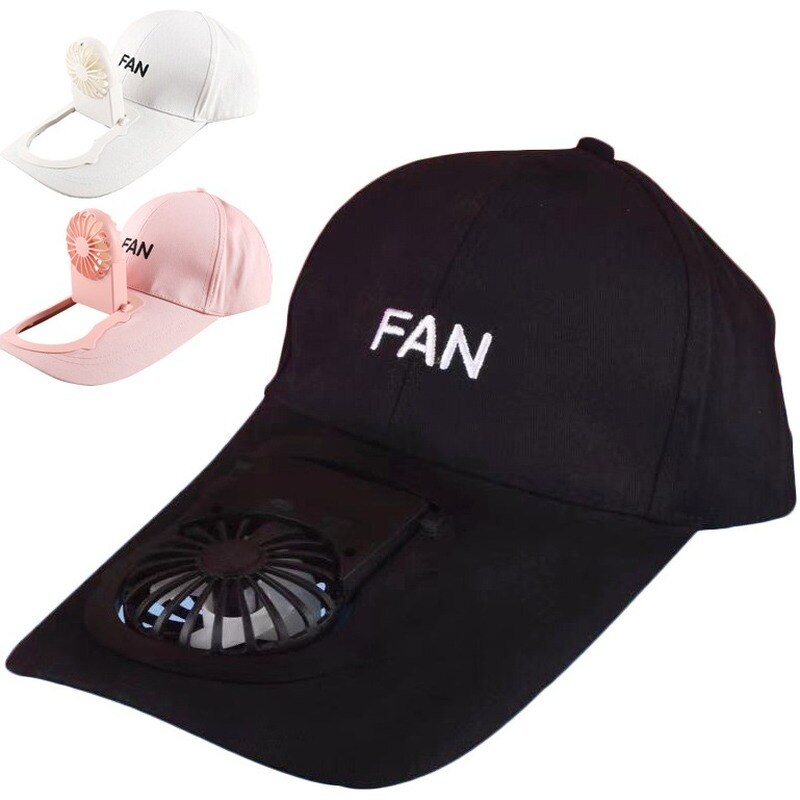 Wentylator ładowany na USB czapka z daszkiem dla obu płci sport czapka golfowa regulowana czapka z wiatraczkiem na zewnątrz kemping piesze wycieczki wędkarstwo chłodzenie czapka sportowa kapelusz