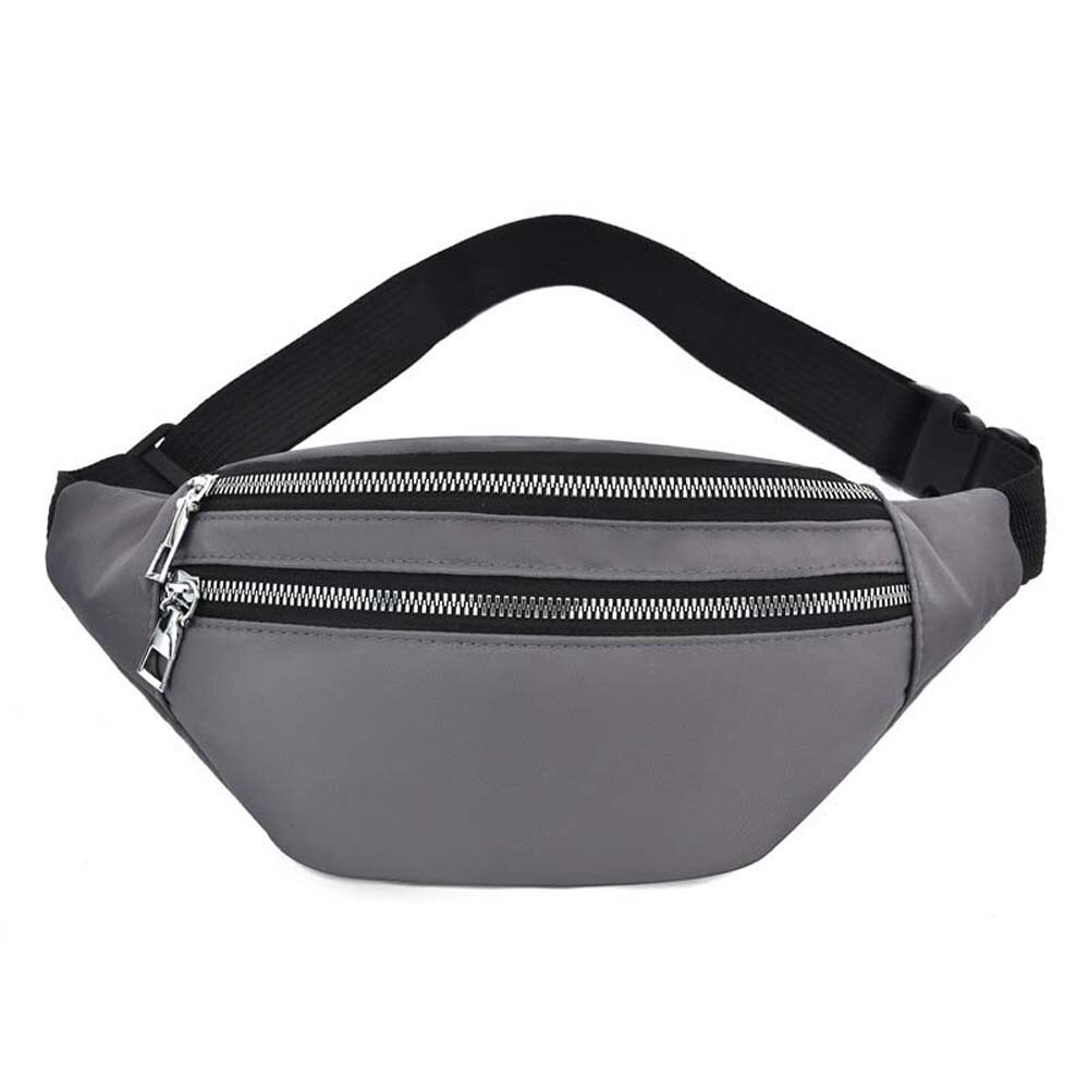 Femmes Sac de Taille Décontracté Bandoulière Poitrine Sacs Unisexe Hanche Bum Sac Ceinture De Voyage Sac Étanche Sport Fitness Sac À Main Poche: grey