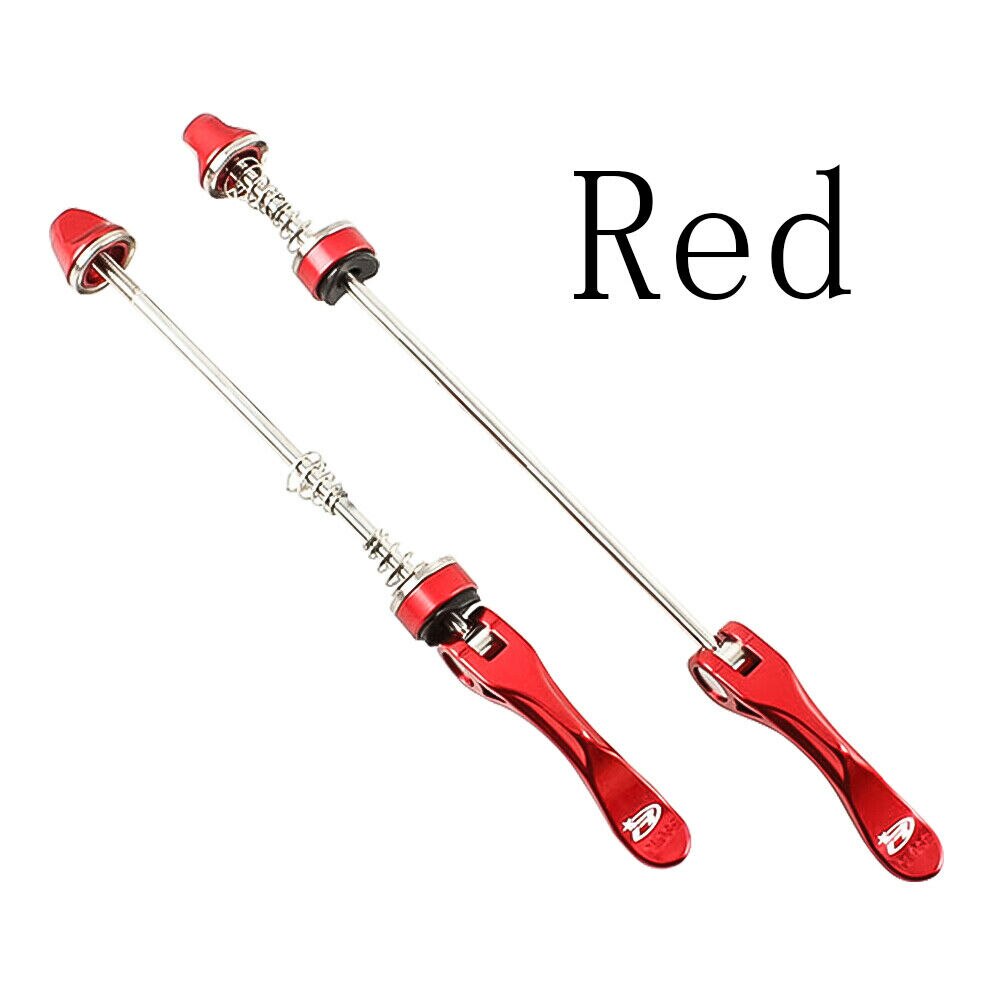 1 Paar Rvs Fietswiel Spies Racefiets Mtb Quick Release As Bolt Front Spies Achter Spies: Rood