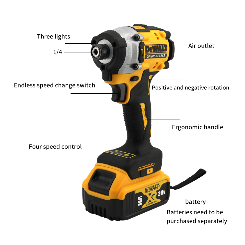 Dewalt dcf 860 sladdlös kompakt borrskruvdragare 20v borstlös elektrisk skruvdragare uppladdningsbara elverktyg uppgraderade från dcf 850