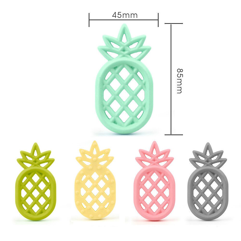 Child DIY Pacifier Pineapple Silicone Teether Bite Resistance Baby Teething Toys Safety Molar