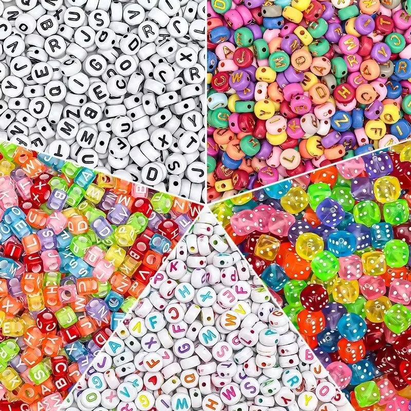 100 Teile/paket 4*7mm 26 A-Z Buchstaben Perlen Für Schmuck Machen DIY Handgemachte Accessoires Halsketten Armbinde Zubehör DIY
