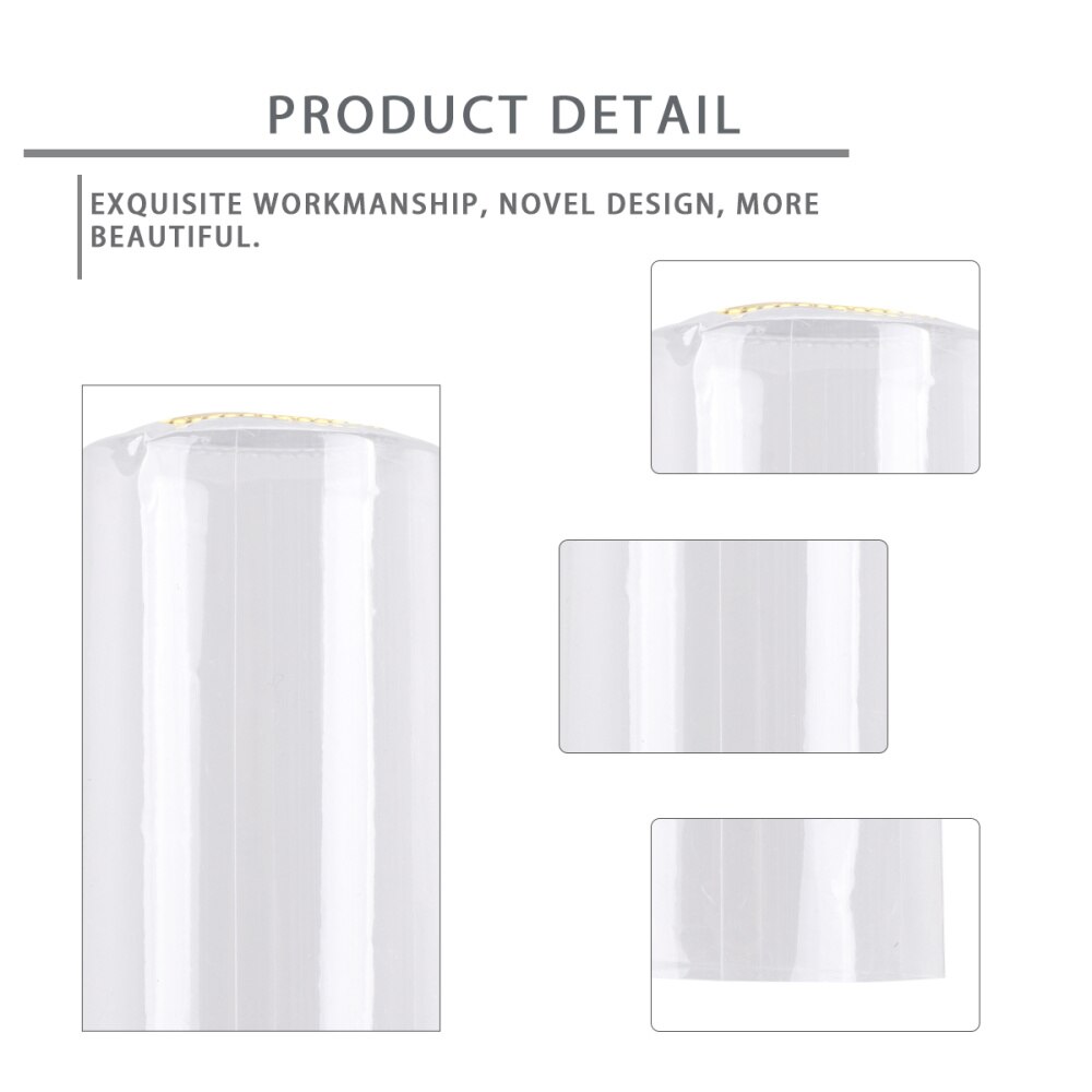 100pcs Heat Shrink Capsules Bottles Caps Sleeves Suitable for Bottle
