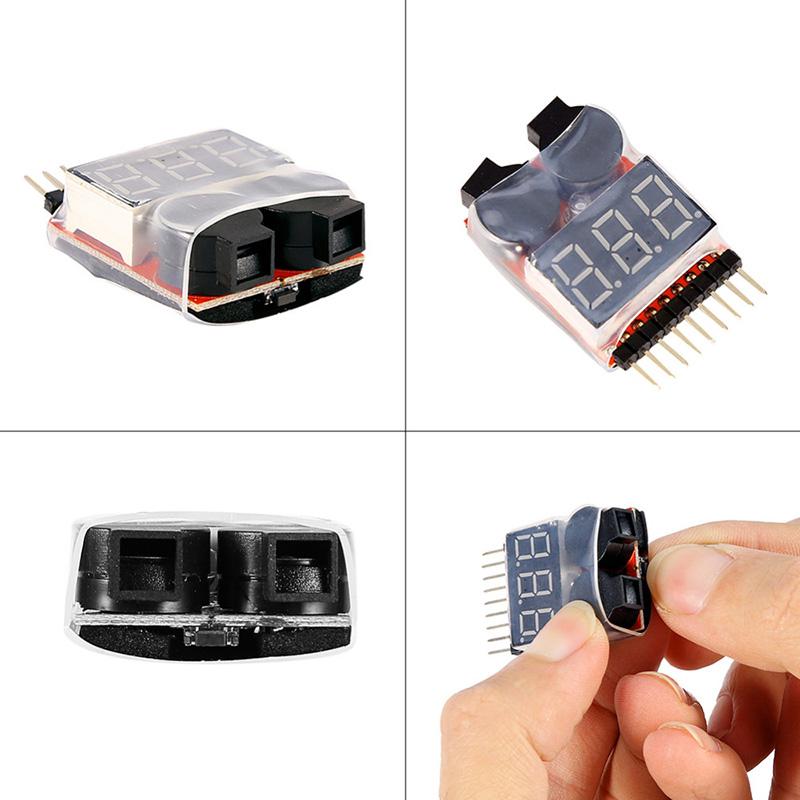 Rc Zoemer 1-8S Lipo Alarm Warner Schutz Checker Voltage Buzzer Led F9R3 V7J0 Tester G0H3