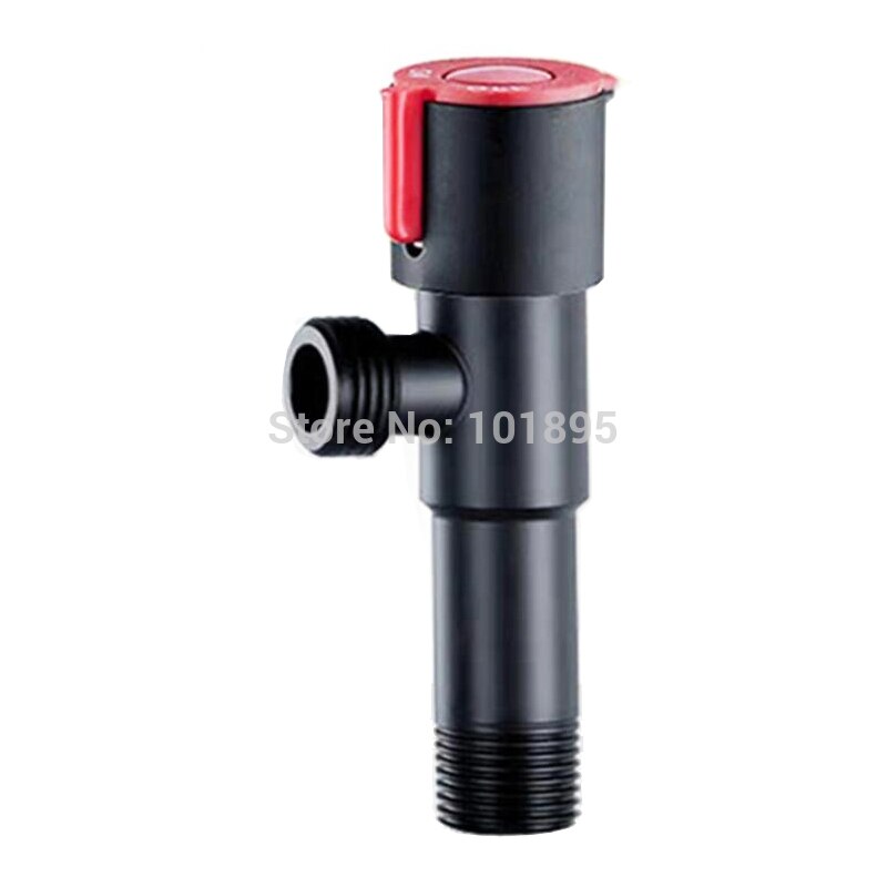 Válvula angular de Metal de rosca de 1/2 ", Color cromo, níquel y negro