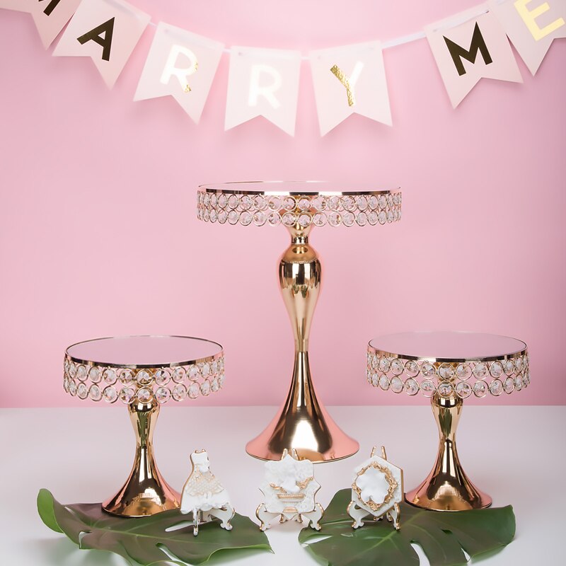 cristal métal gâteau support route plomb décoration bougeoirs mariage Dessert affichage décor plateau bureau Central chandelier