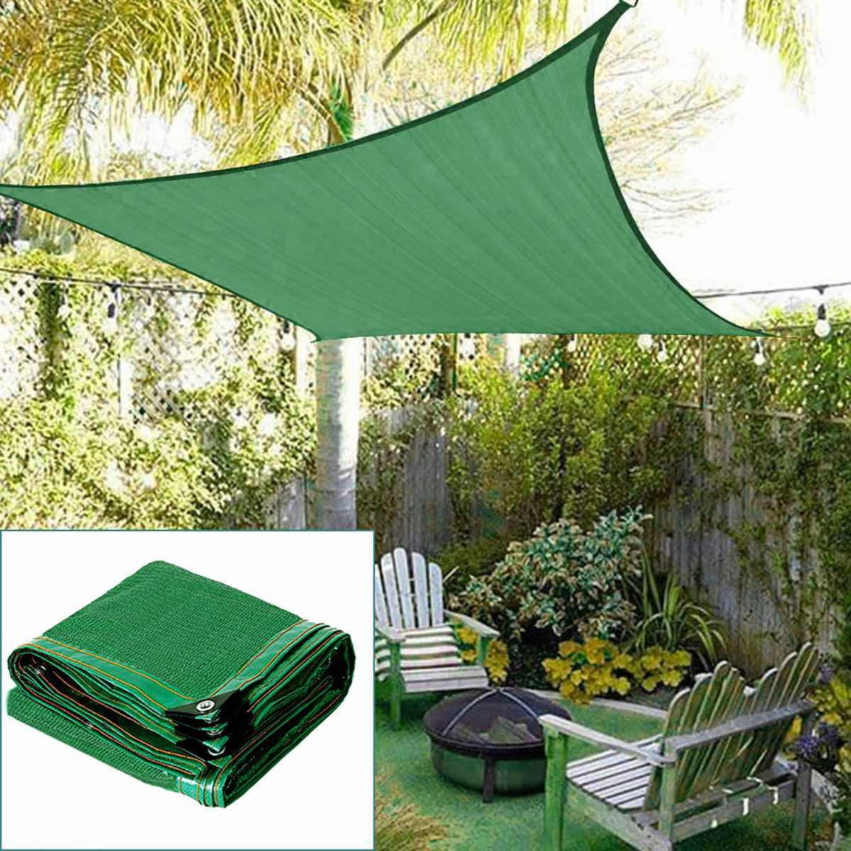 Toldo cuadrado de vela para sombra rectangular toldo de jardín refugio solar jardín Patio sombrilla de protección dosel al aire libre rojo para jardín