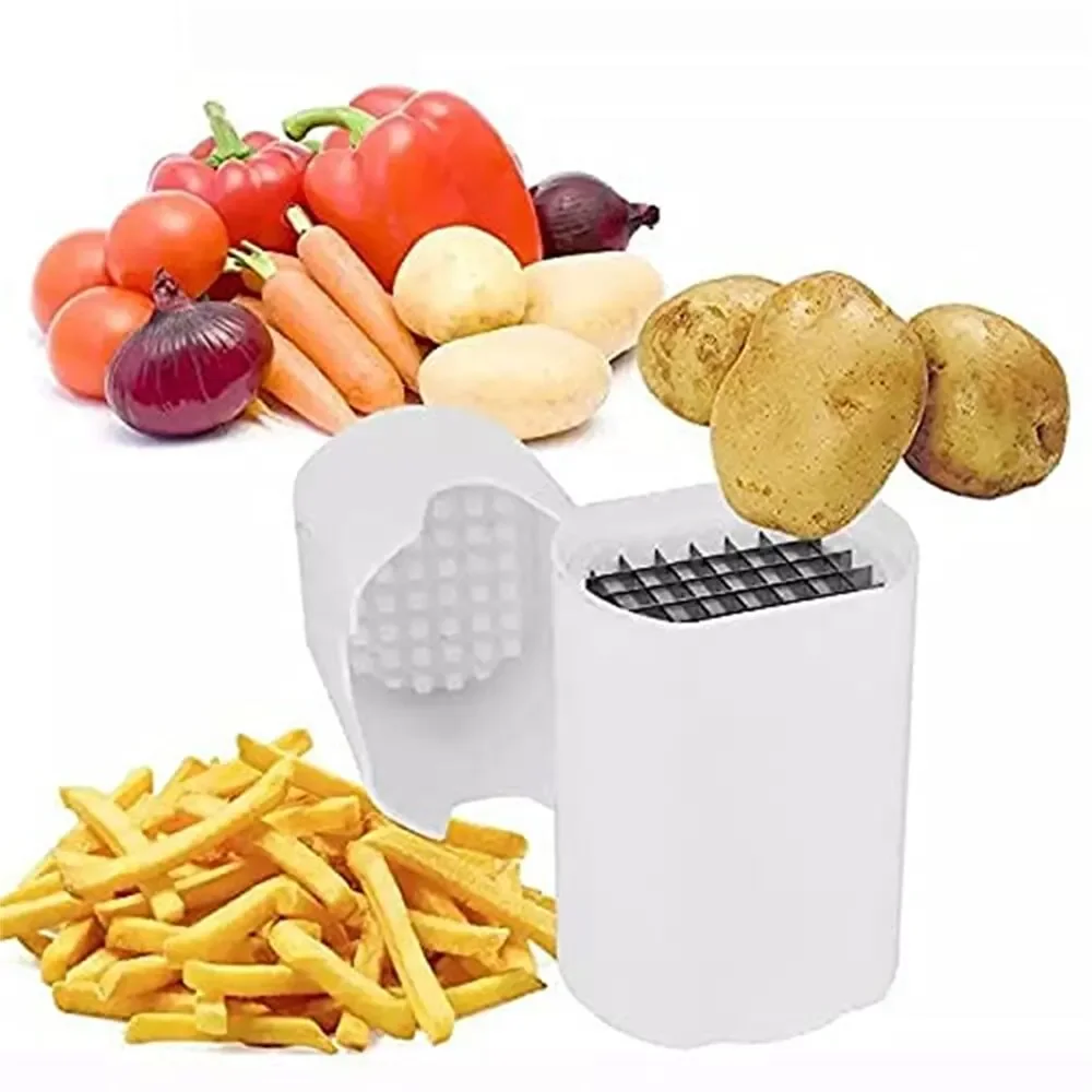 1 stk. pommes frites-skærer naturligt snit grøntsagsark-skærer grøntsagskartoffelværktøj mad grøntsags-tern grøntsagshakker køkkengadgets: Default Title
