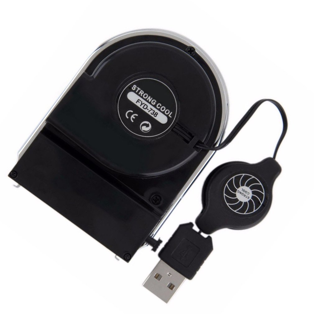 USB Notebook Laptop Cooling Cooler Fan Pad Mini Vacuum Strong Cool Air Extract Flexible External for Laptop Computer