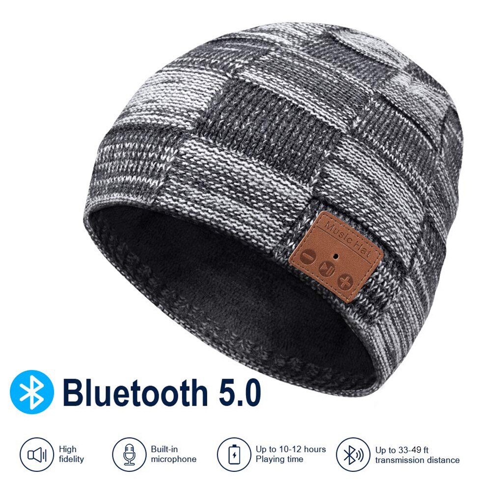 2021 inverno Bluetooth Beanie wireless ricaricabile USB led cuffie musicali in esecuzione cappello da sci per maglieria caldo all&#39;aperto cappello auricolare