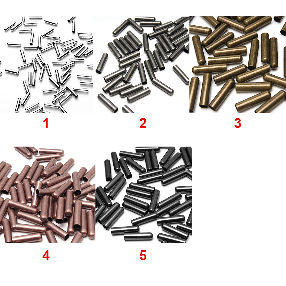 50Stck Schnürsenkel sperren Clips DIY Reparatur Metall Aglets Schnürsenkel Tipps Enden Luxus Dekoration Rostfrei Nahtlose Zubehör