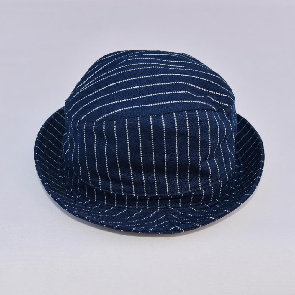 Bob Dong Jahrgang Wabash Streifen Indigo Eimer Hüte Arbeitskleidung Eisenbahn Kappen unisex