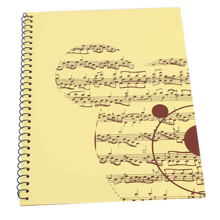 Cuaderno de música en blanco, papel para música, plantilla para música, punta de libro para escribir, Piano, teclado, Notebook: Yellow bear pattern
