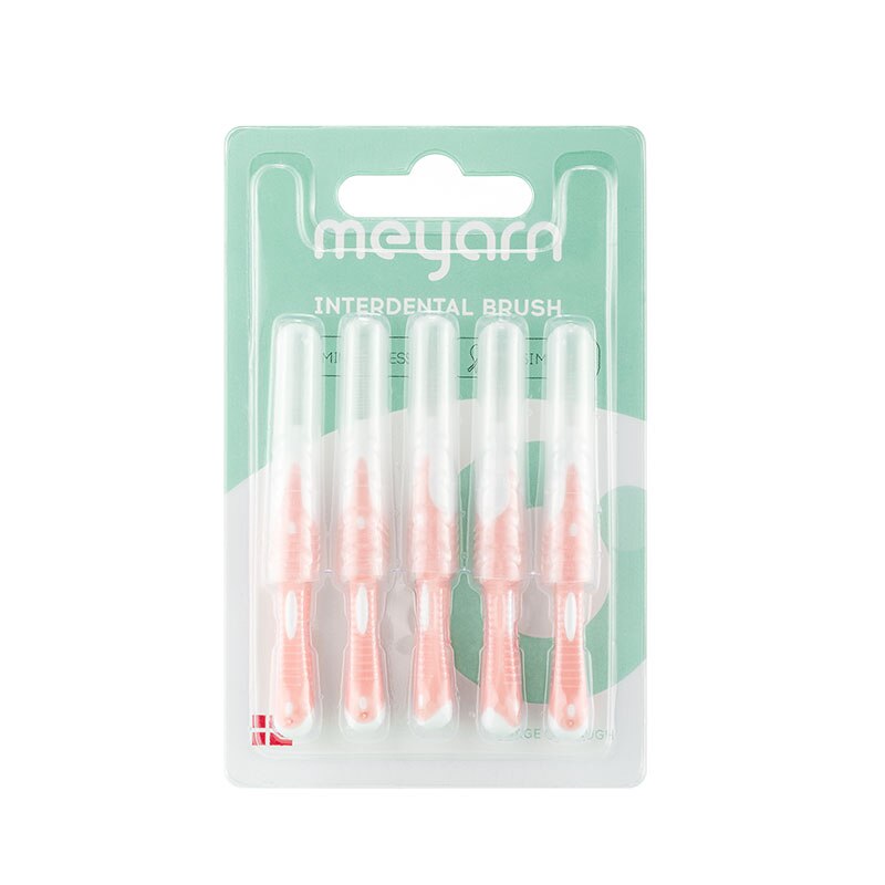 MEYARN 15Pieces Interdental Brush Orthodontic I Shaped High-Density Brush to Clean Dental Cleaning Brush Teeth Care 5 Piece/Pack: 0.8mm
