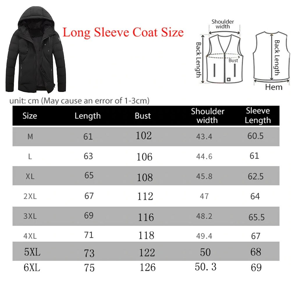 NWE-chaquetas de invierno cálidas con USB para hombre, termostato inteligente de Color puro con capucha, ropa calefactable, impermeables,