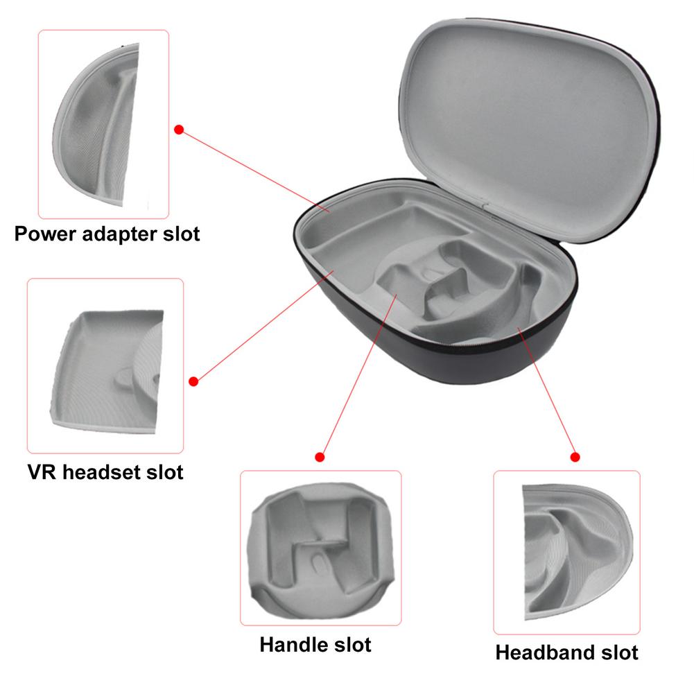 Acessórios vr caixa de armazenamento para oculus quest 2 vr gaming fone de ouvido viagem estojo rígido eva saco de proteção para oculus quest2
