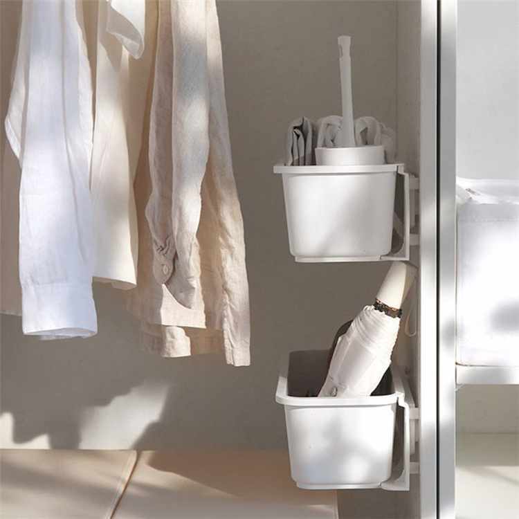 Pull-Out Slot Storage Box Drawer Refrigerator Shelf-Free Perforated Seasoning Shelf Cabinet Pull-Out Storage Rack Hanging Storag