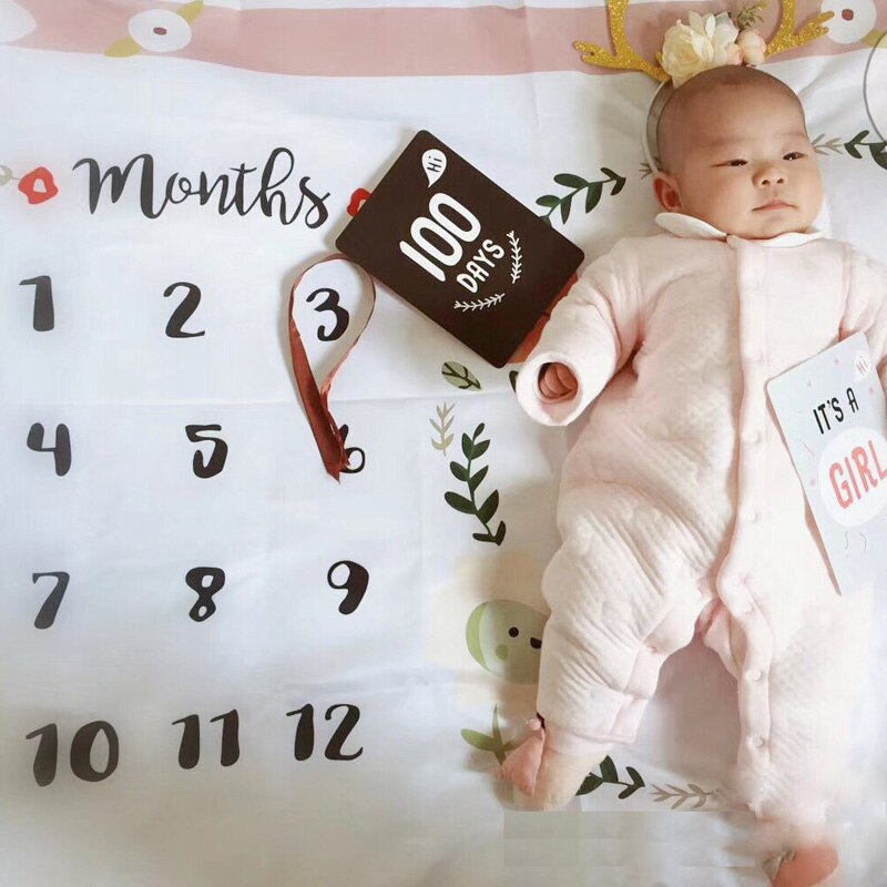 Baby Monthly Blanket Newborn Photography Backdrops Baby Receiving Blankets Baby Photo Blanket Born Baby Accessories