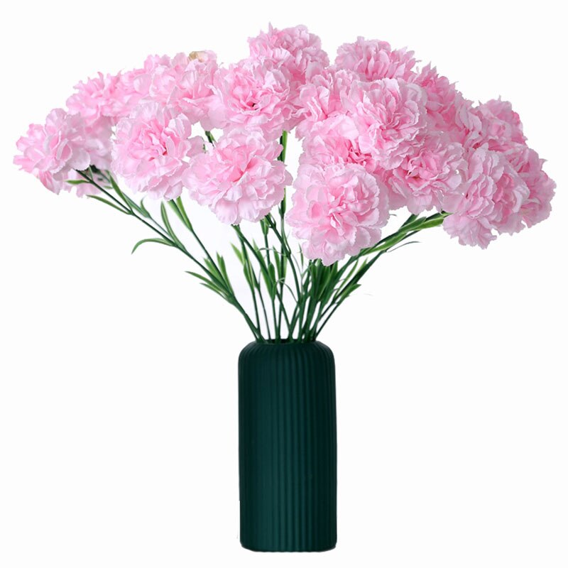 5pcs of silk Carnation 50cm Artificial flowers bouquet for mother&#39;s valentine birthday party garden room decor