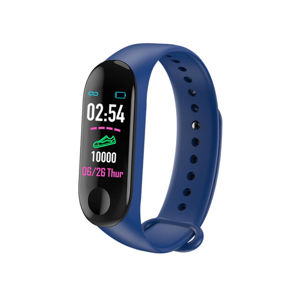 KARUNO Smartwatch Männer Frauen Blutdruck Armbinde Fitness Tracker Clever Band Sport Uhr für iOS Android Clever Uhren: Blau