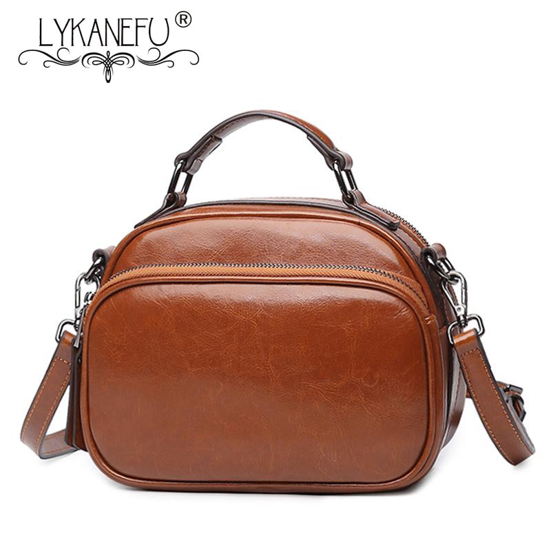 LYKANEFU Cera dell'unità di elaborazione Borse in Pelle per Le Donne messaggero Borse Vintage ▾ Tote di Stile Delle Signore Della Borsa Della Spalla del corpo Croce Borse Bolsa Feminina