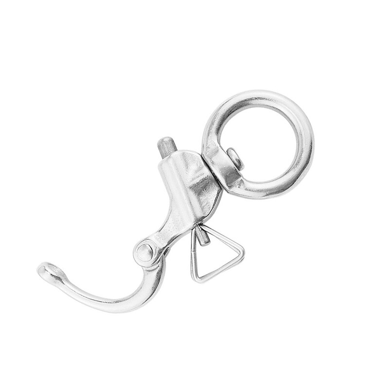 2Pcs/Set Swivel Eye Snap Shackle Quick Release Bail Rigging Stainless Steel Hook