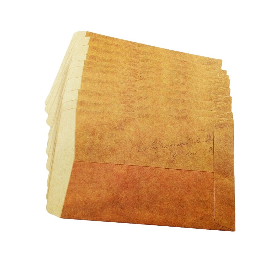 50pcs Classic retro kraft paper brown envelopes antique kraft envelope for wedding Favorites 16*11cm