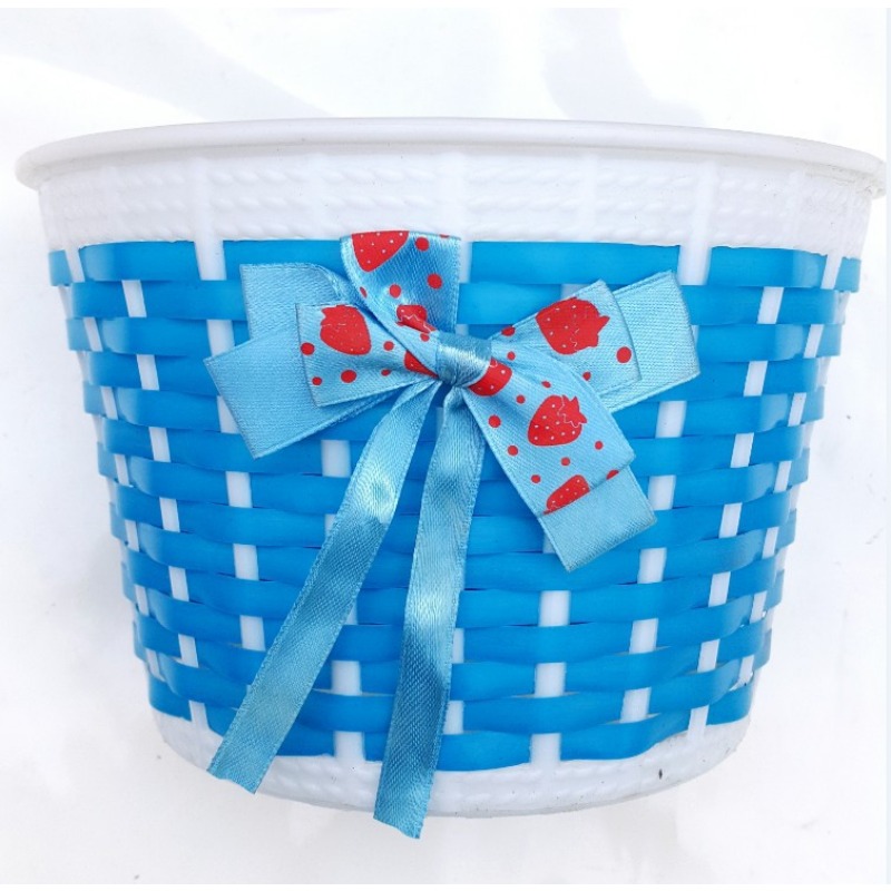 Cesta de bicicleta para niños, triciclo, Scooter, cesta para manillar, almacenamiento, portador frontal, bolsa con lazo de plástico, bolsa de ciclismo para niños