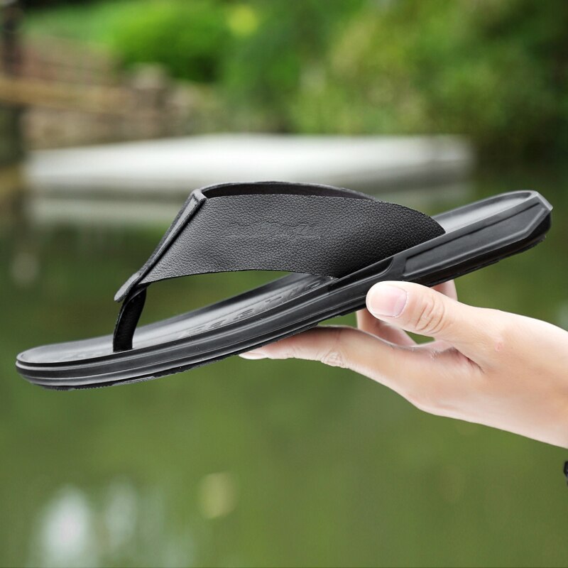 Sko sommer herre mann til sandaler hus tøffel skinn kork gummi flip unisex myke utendørs sandaler tøfler kvinner herre
