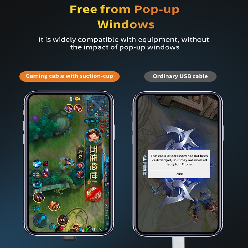 ROCK Spiel Ladegerät USB Kabel für iPhone X 6 7 8 Plus Schnelle Lade Datenkabel mit Saugnapf für iOS handy Ladung Kabel