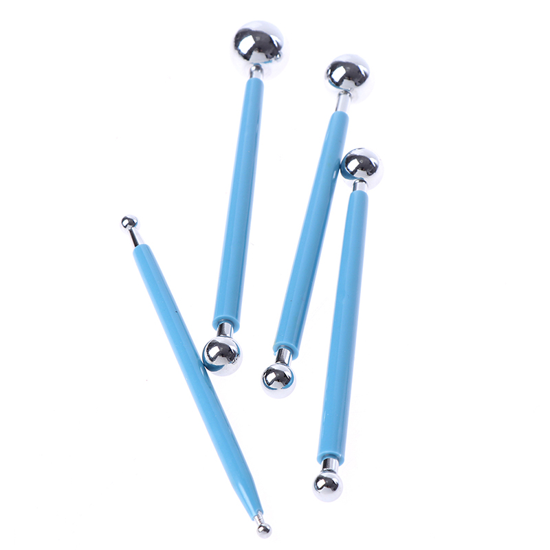 Moldeo de bola palos de acero inoxidable 4 unids/set arcilla polimérica DIY herramientas escultura herramienta juguetes para Clay talla