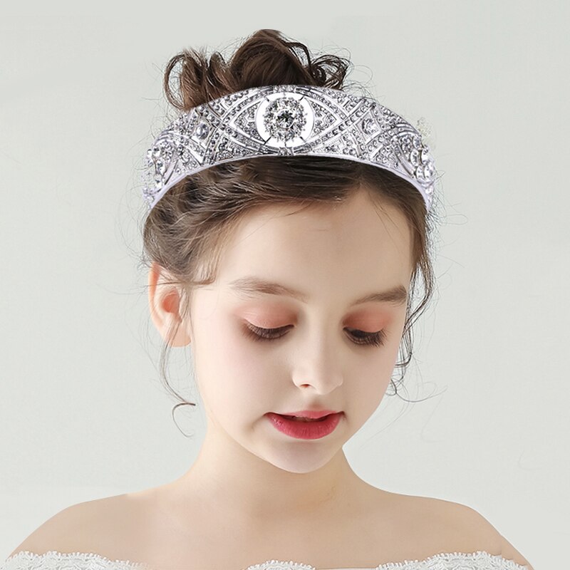 Rhinestone Crystal Bridal Crown Women Princess Crown Headband Wedding Crown Queen Tiara Wedding Hair Accessories: Default Title