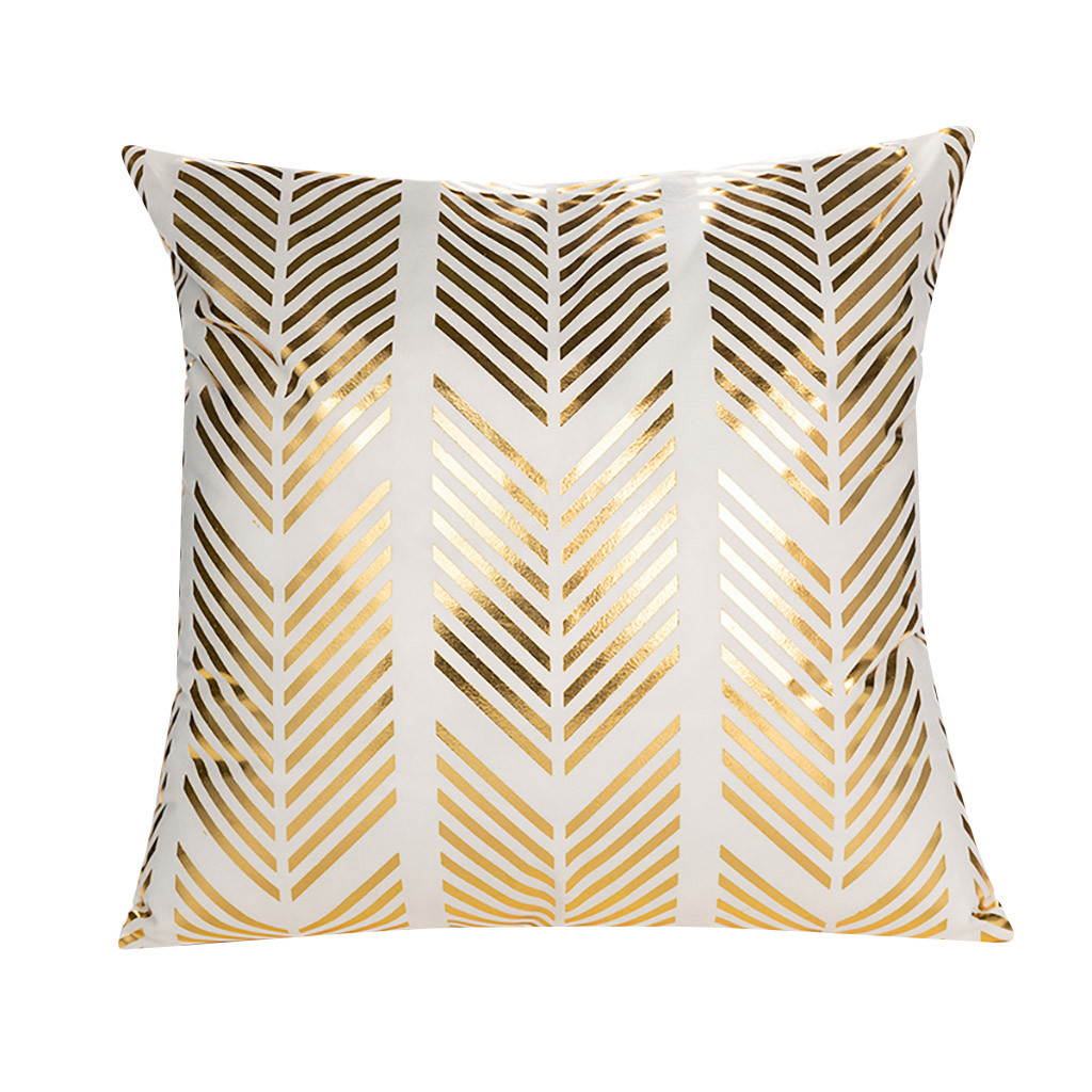 #l5 2019 polyester guld brev kudde soffa bil midje kudde kudde kamouflage absorbera svett kuddar faux: I
