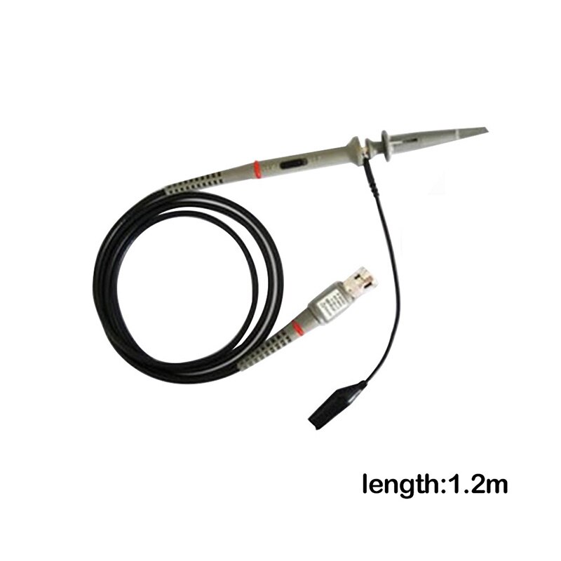 Sonda de osciloscopio P6100, 100MHz, 1X 10X, pinza de cocodrilo, prueba de atenuación de bajo rendimiento pasivo, para Hantek Rigol UNI-T, 2 uds.: 1pc