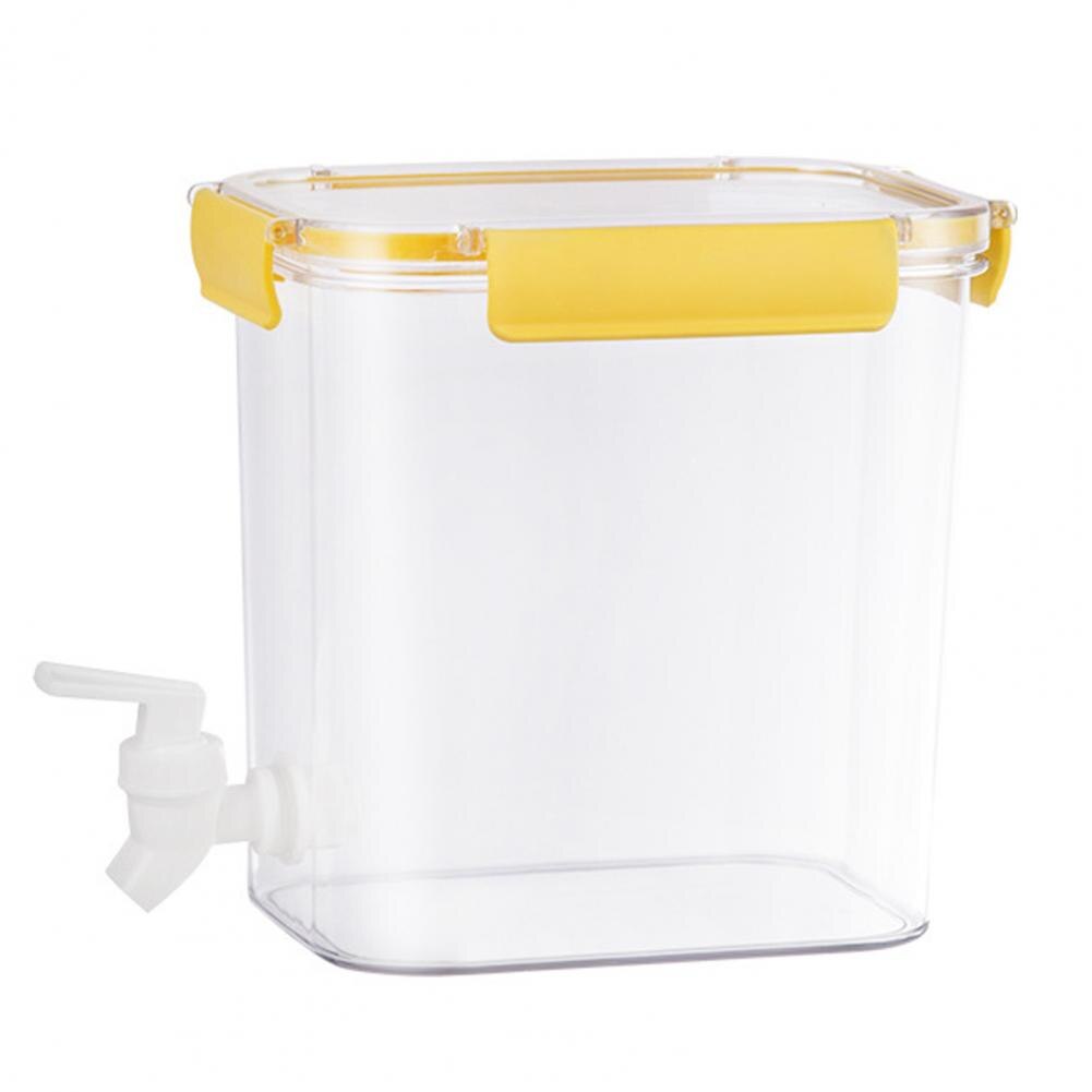3.5L 4.5L Cold Kettle Large Capacity Multipurpose PET Faucet Lemonade Jug for Kitchen : Yellow 3.5L